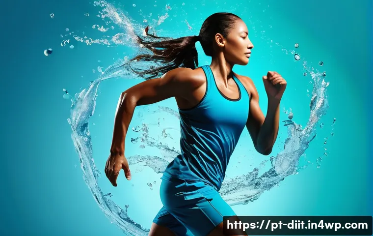 운동선수의 식단에서 수분 균형 유지하기 - **Prompt 1: The Complex Dance of Hydration and Electrolytes**
A vibrant, dynamic image showcasin...