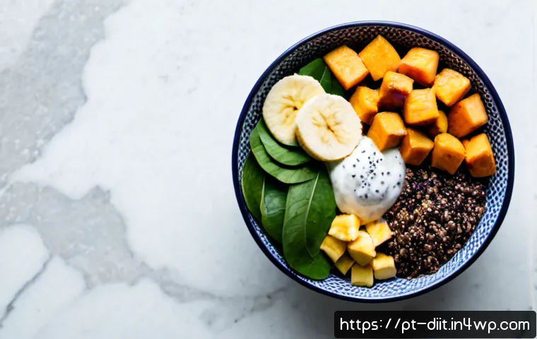 Home 17 운동선수에게 적합한 슈퍼푸드 목록 - Photorealistic top-down editorial food scene for an athlete’s superfood meal preparation, neatly arr...